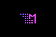Digital Letter M Logo Blue Pixel, a Branding & Logo Template by Design Store (Thumbnail 1 of 2)