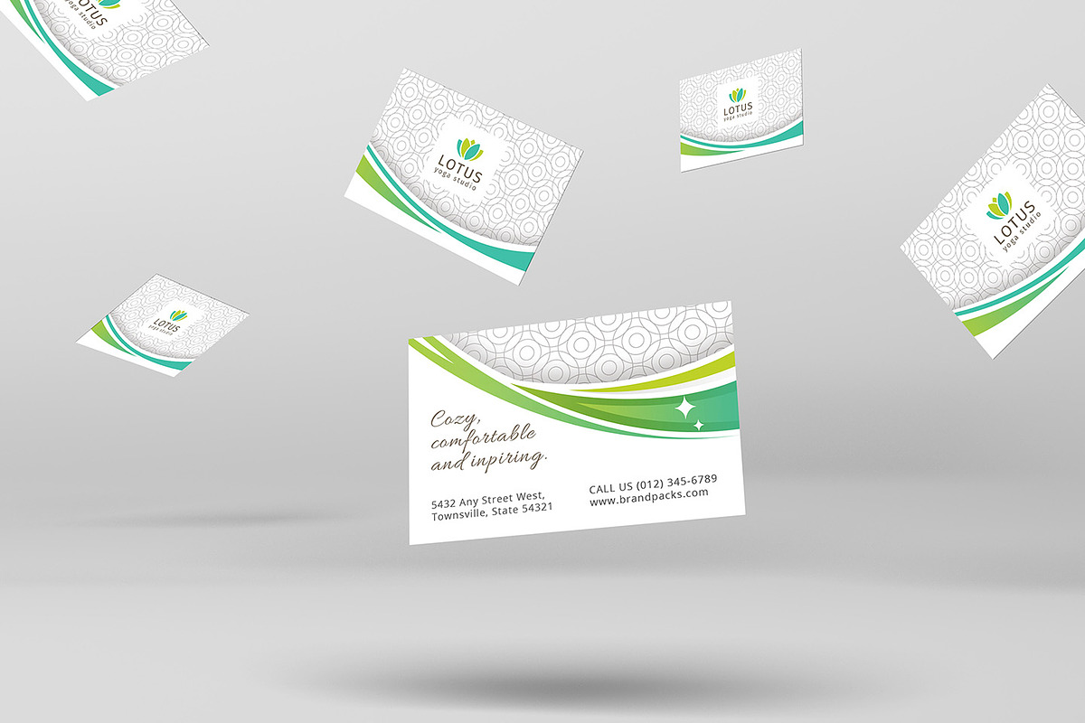 Yoga Studio Business Card Template, a Business Card Template by BrandPacks (Photo 3 of 4)