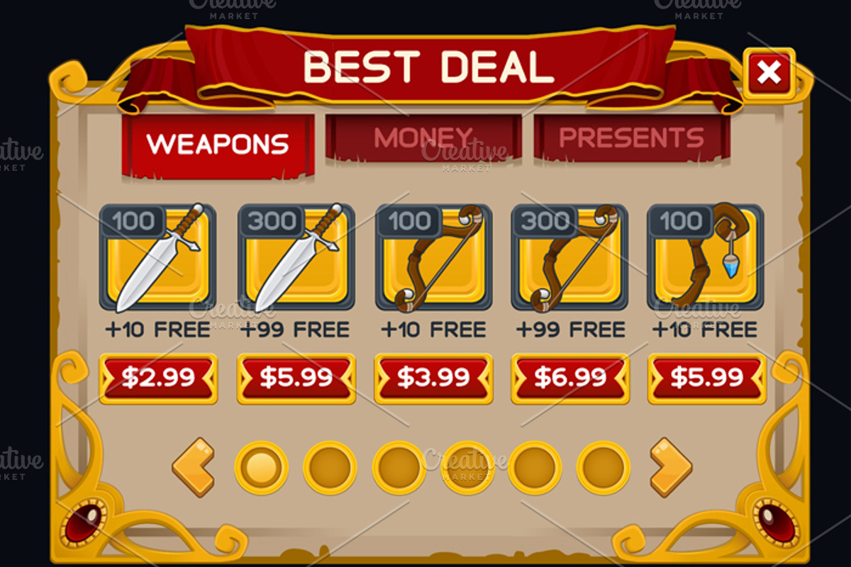 Medieval Game GUI Pack, a Texture Illustration by Saranai Store (Photo 8 of 10)