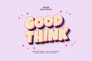 Text Effect Good Think, a Layer Style Add-On by Navy Graphic