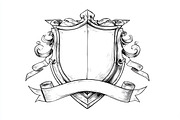 Hand-Drawn Heraldic Shield and Ribbo, an Object Graphic by BIPLOB EXPERT (Thumbnail 3 of 8)