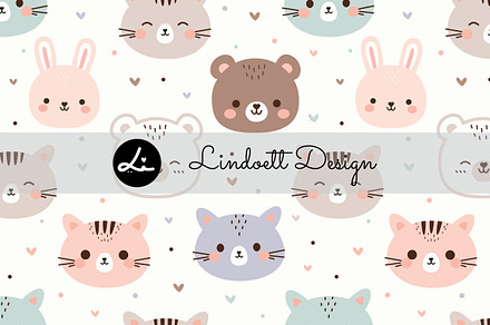 Cute Animals seamless pattern