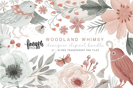 WOODLAND WHIMSY CLIPART BUNDLE DH