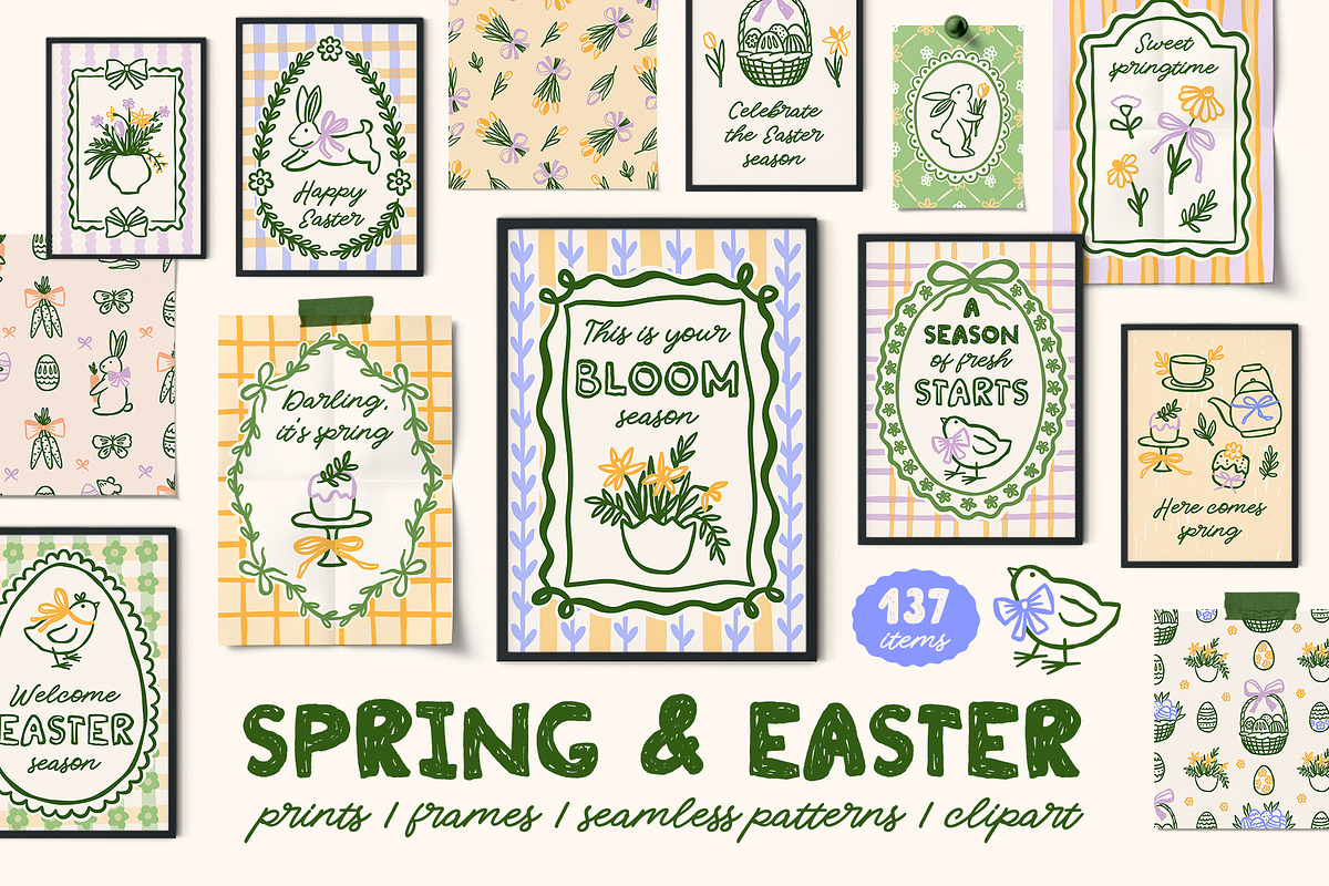 Spring Easter Cottagecore Graphic, an Object Graphic by ArtFM (Photo 1 of 13)