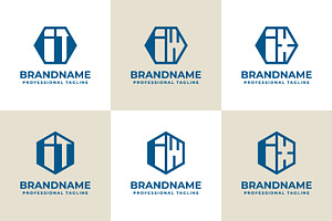 Letters IT IW IX Hexagon Logo Set, a Branding & Logo Template by Pray Art Design Studio