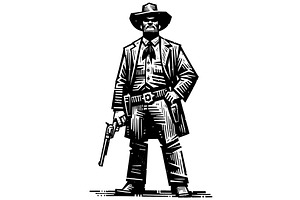 Sheriff Black And White