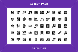 Marketing online icons, an Outline Icon by Wencory