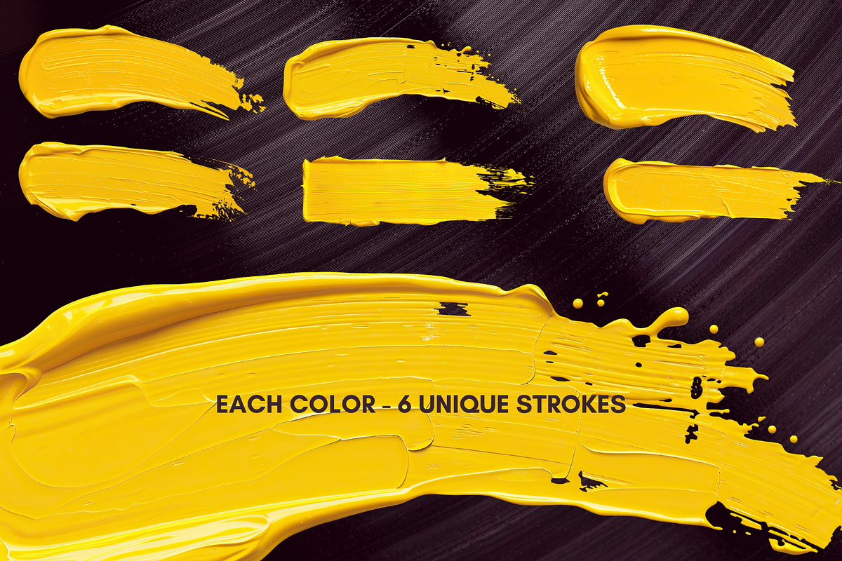 78 High-Res Thick Paint Strokes, an Object Graphic by Kat Anti (Photo 3 of 6)