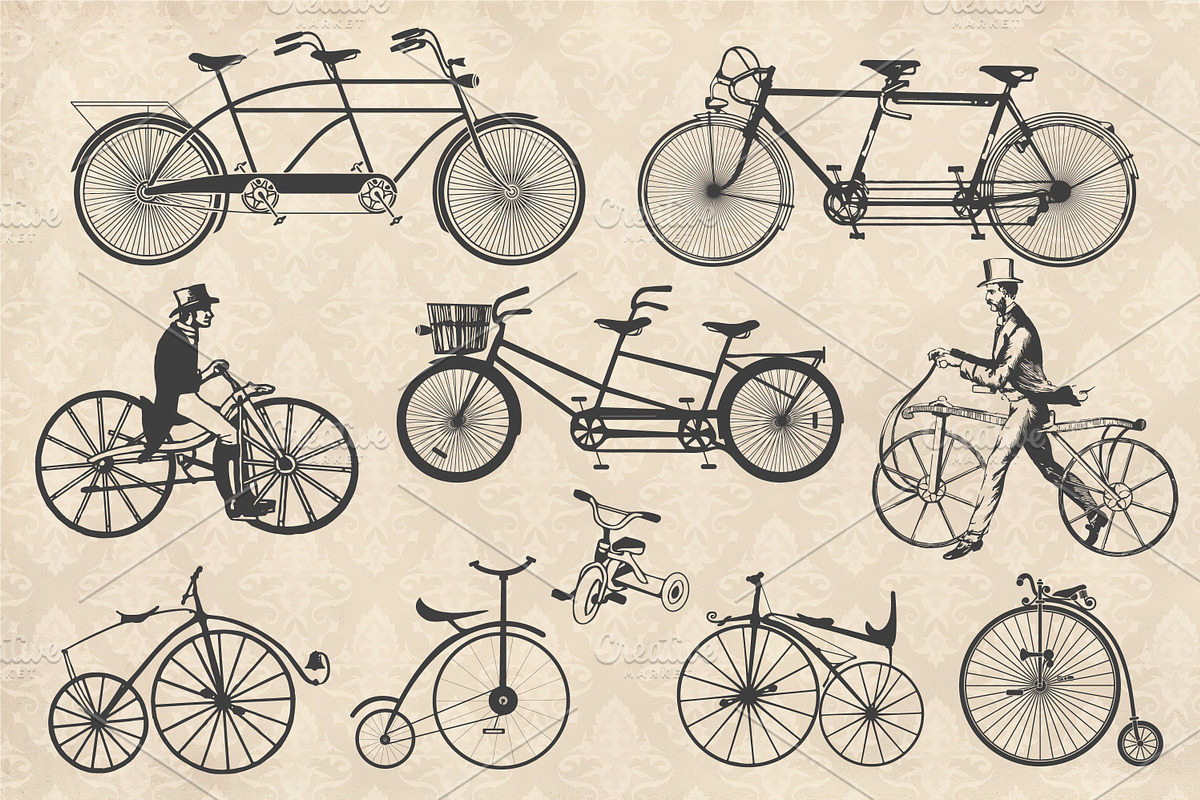 Bicycle Vector Set, an Object Graphic by Bugcessories (Photo 4 of 4)