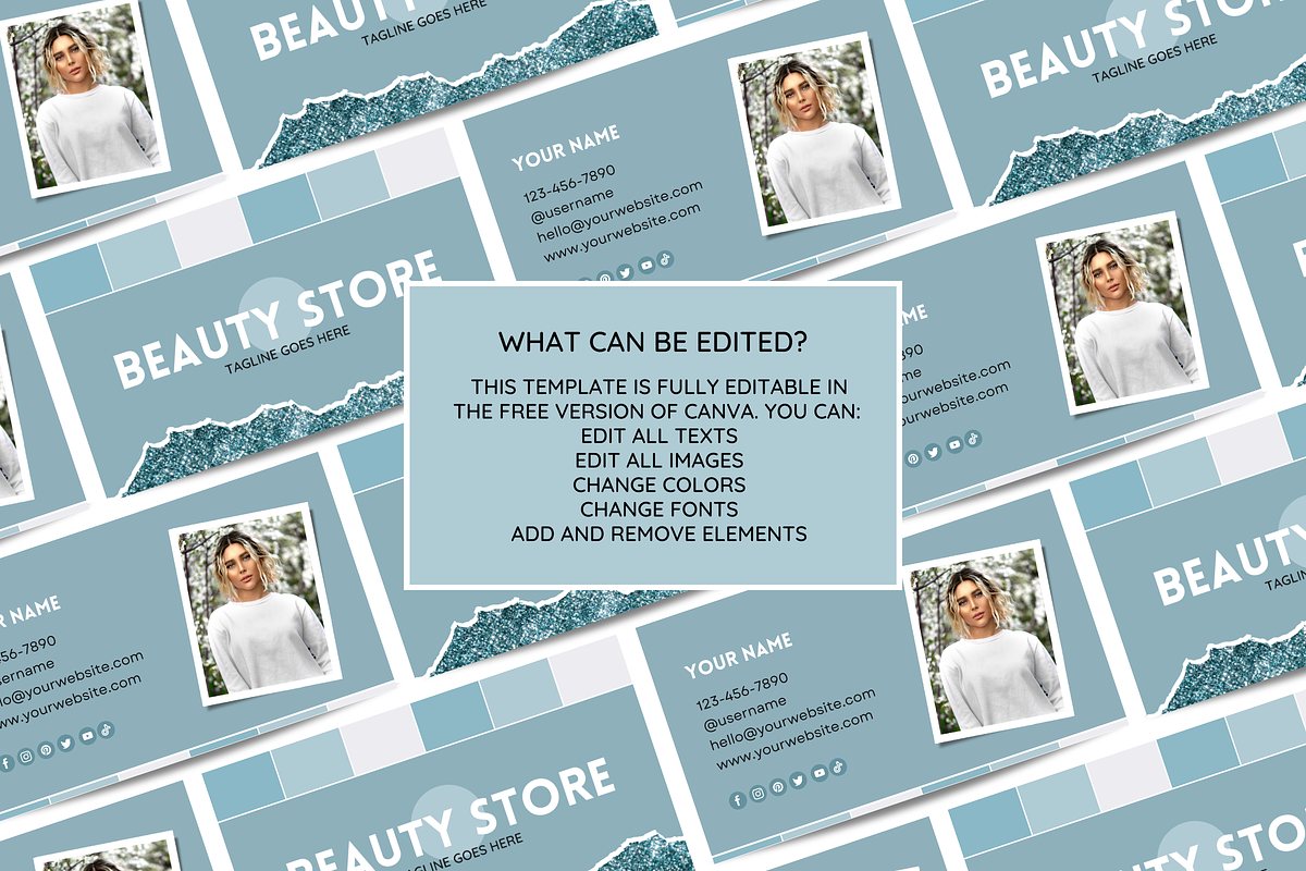 Business Card Template - 2 sides, a Business Card Template by SunshineStudioBoutique (Photo 3 of 9)