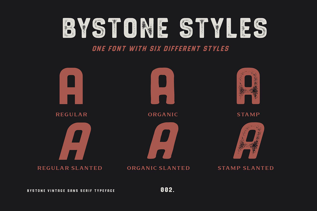 Bystone - Vintage Display Sans Serif, a Sans Serif Font by Illustraly Design (Photo 3 of 7)