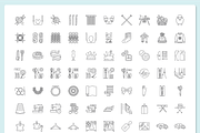 120 Knitting & Sewing Icons, an Outline Icon by Nadiinko (Thumbnail 2 of 5)