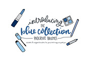 The Blue Collection - Procreate, a Brush Add-On by OnTheSpotStudio (Thumbnail 1 of 11)