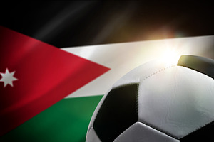 Jordan Flag Soccer Ball with Dramatic Light Effect, a Sports & Recreation Photo by Davizro's Market