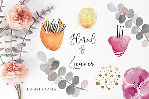 Watercolor garden set & cards