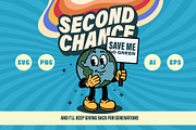 Retro Earth Globe Cartoon Character, an Illustration by Tekuni (Thumbnail 7 of 10)