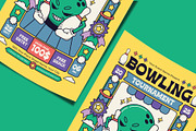 Retro Bowling Tournament Flyer, a Flyer Template by Tiptop Graphic (Thumbnail 3 of 5)
