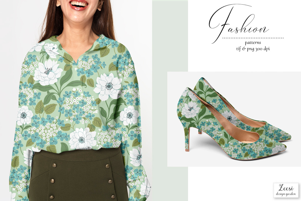 Hydrangea Lace Pattern & Motifs, a Pattern Graphic by Zeesi Design Garden (Photo 2 of 12)
