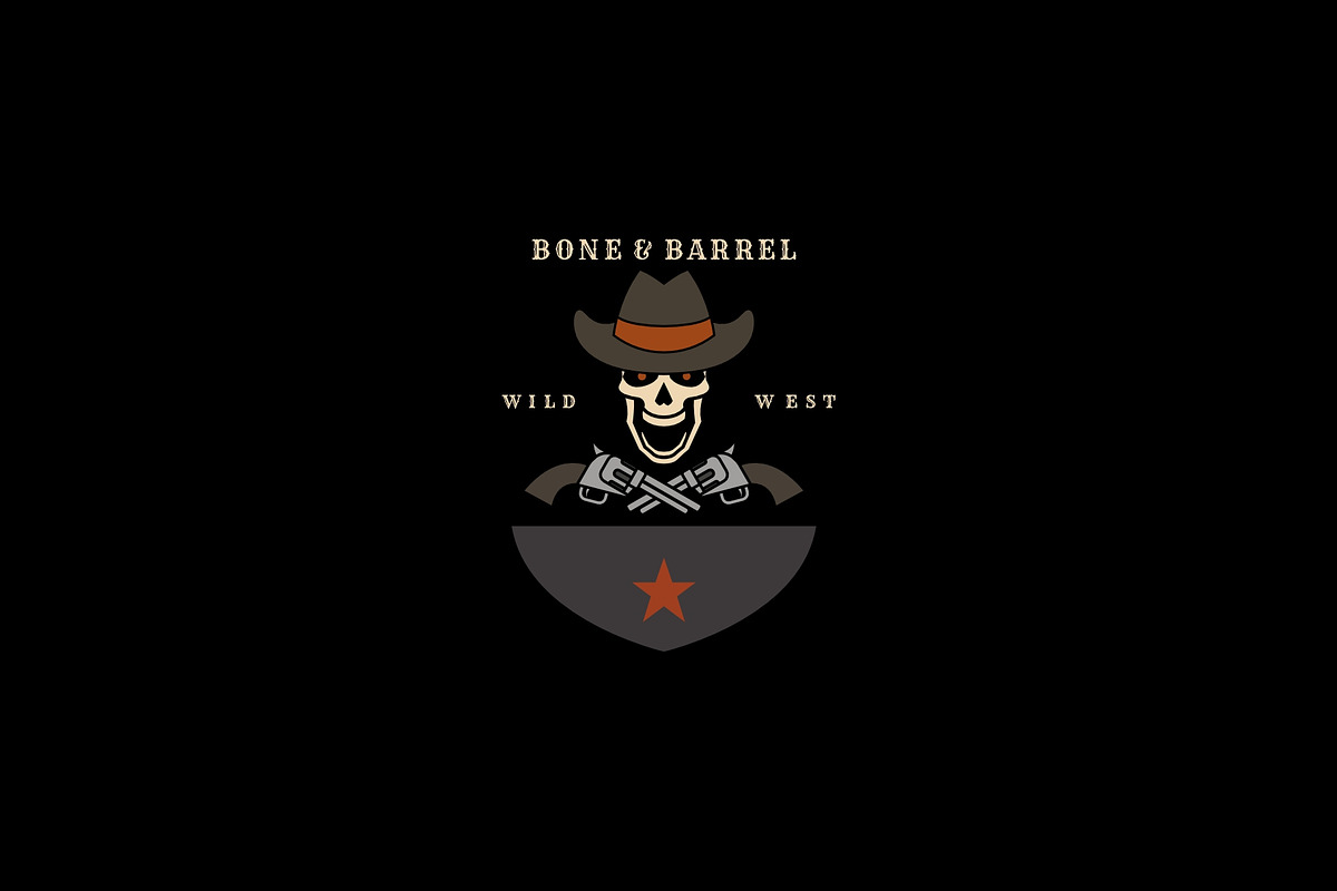 Cowboy Skull Badge Logo Set, a Branding & Logo Template by Artnivora.Std (Photo 6 of 6)