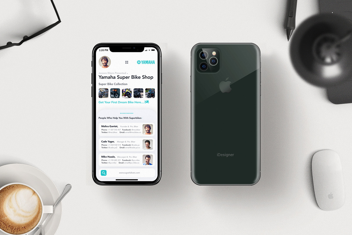 iPhone 11 Pro Business Card, a Business Card Template by TheFeture