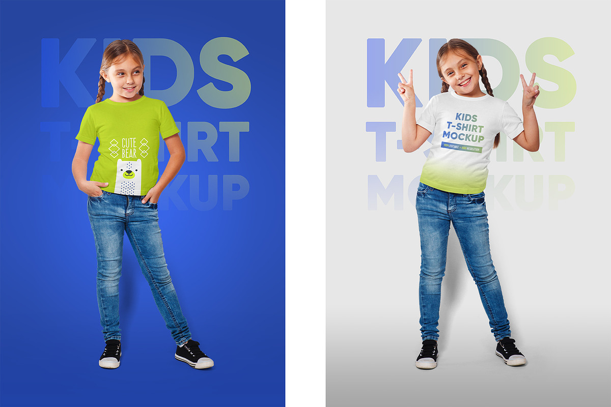 Mixed Kids T Shirt Mockups Vol2, a Shirt Mockup by Hi, Mock-Up! (Photo 13 of 15)