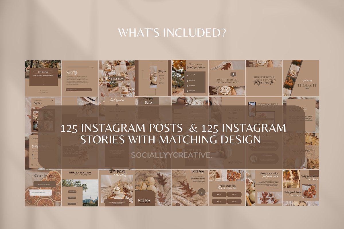 Autumn Instagram Templates, a Social Media Template by SociallyyCreative (Photo 2 of 10)