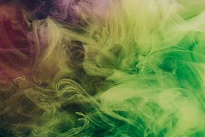 Haze splash underwater ink drop green cloud fluid