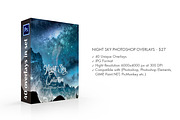 Night Sky Photoshop Overlays preview 2