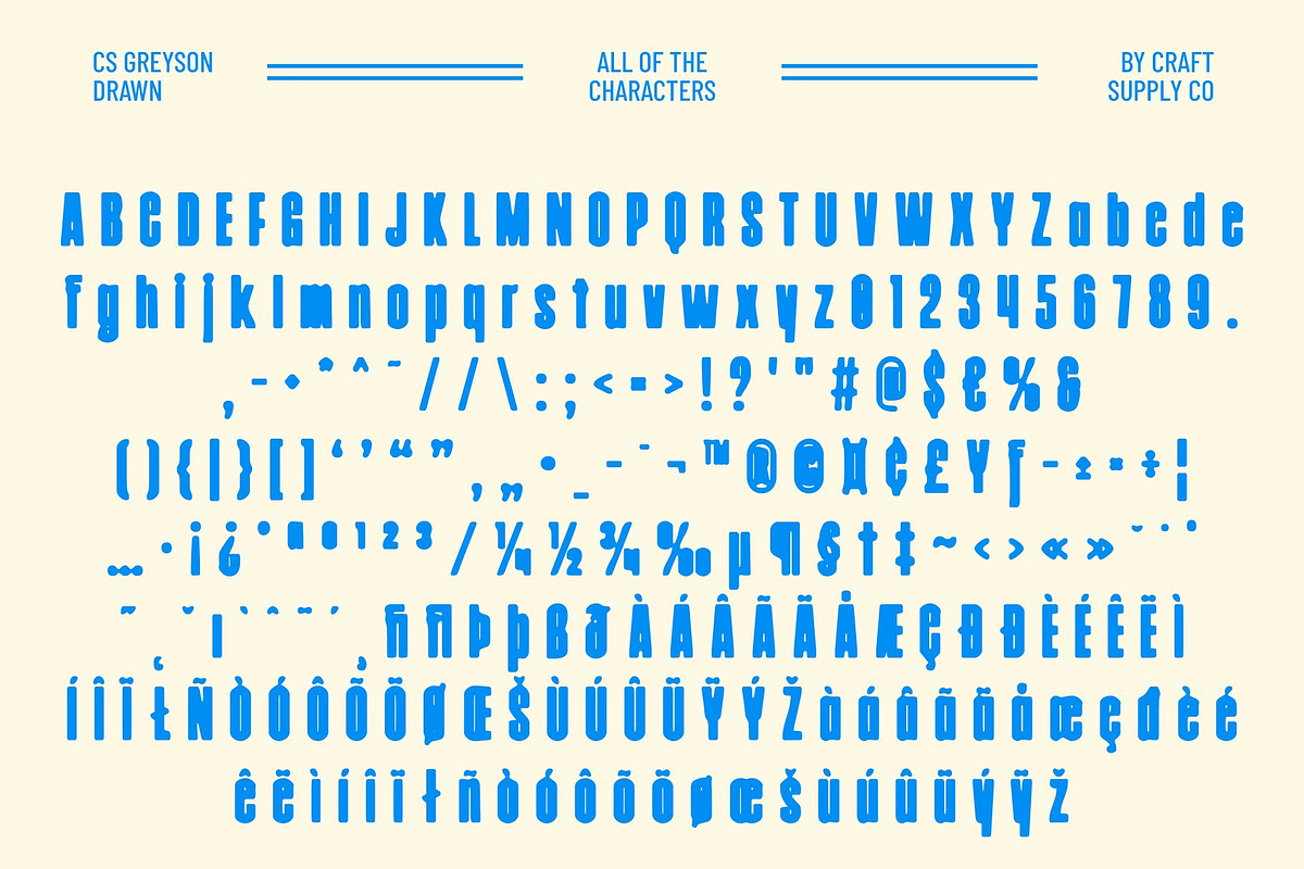 CS Greyson Drawn, a Sans Serif Font by Craft Supply Co. (Photo 8 of 8)