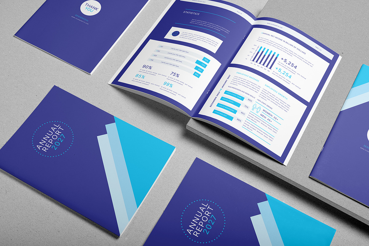 Annual Report Template, a Brochure Template by Designsoul14 (Photo 2 of 12)