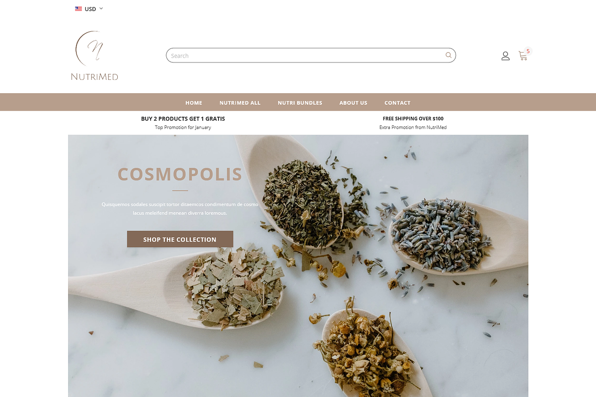NUTRIMED - Shopify Theme, a Shopify Template by inSTUDIO43 (Photo 3 of 9)