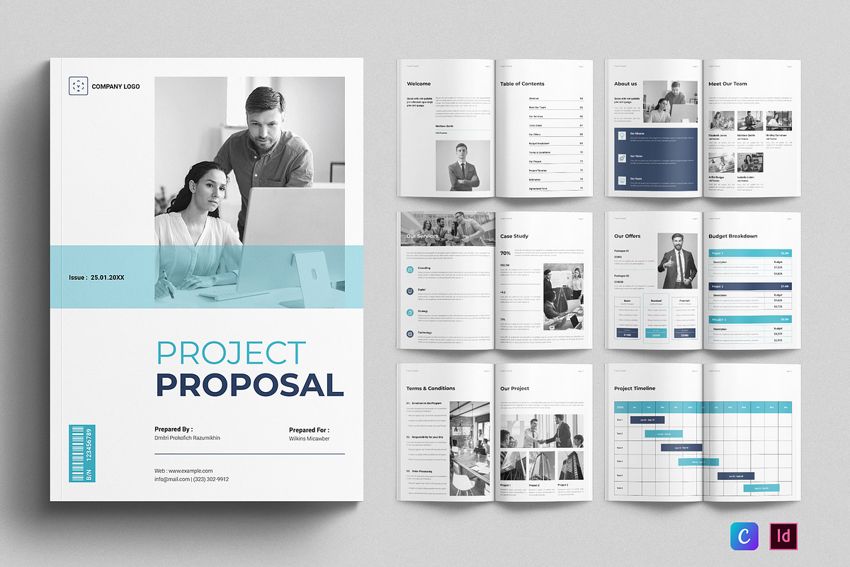 Project Proposal Template, a Brochure Template by E-Type (Photo 1 of 7)