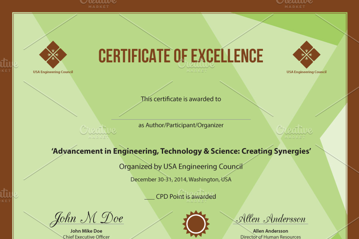 Certificates of Excellence, a Stationery Template by Zia Grfx (Photo 7 of 10)