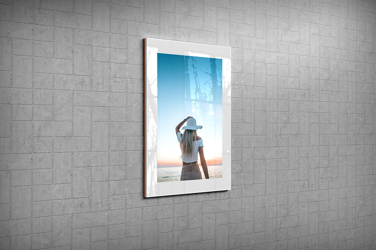 Glass Poster Canvas Mockup - 6 views, an Advertising Mockup by Illusiongraphic (Photo 2 of 18)