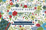 Rainbow Bloom - Floral Collection, an Illustration by Anna Ivanir (Thumbnail 1 of 6)