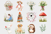 Watercolor Cute Strawberry Clipart, a Seasonal Illustration by Design Market (Thumbnail 2 of 4)