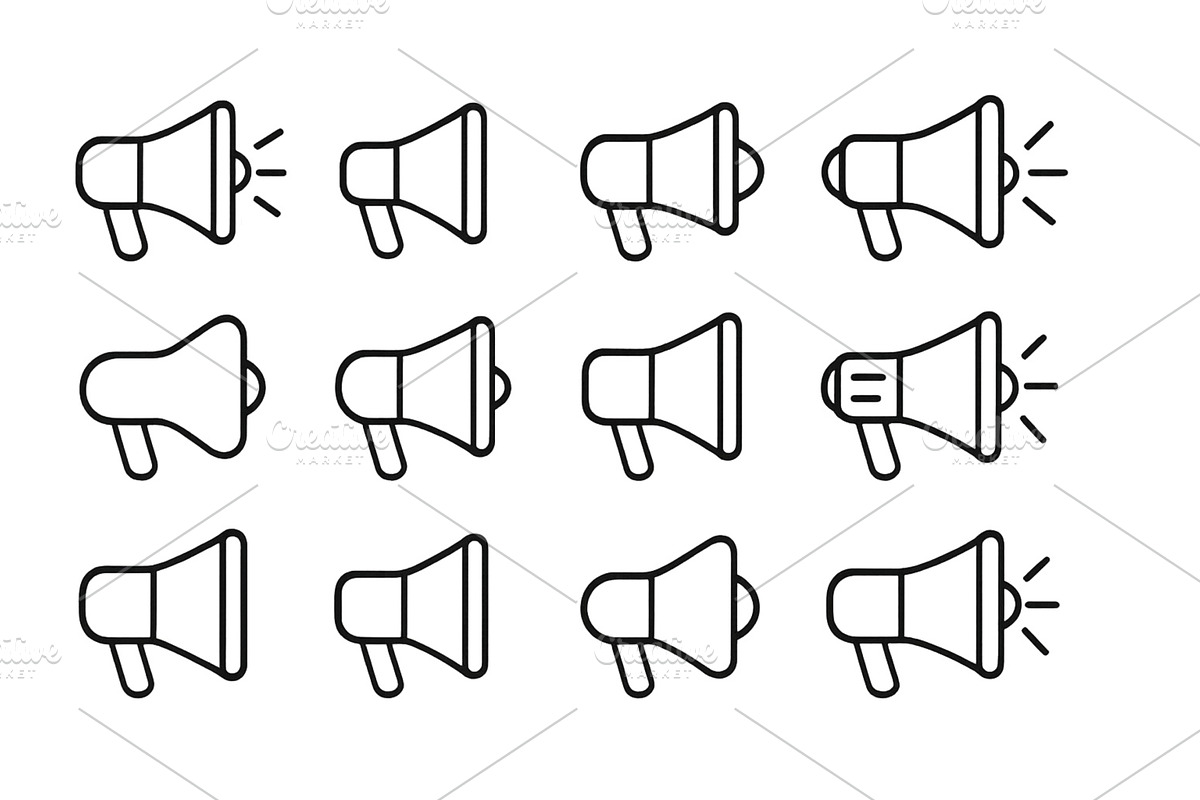 Collection of various megaphone, a Technology Illustration by ZinetroN