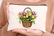 watercolor tulip flower clipart, an Illustration by GatewayDesign (Thumbnail 8 of 9)