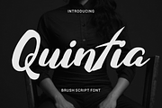 Quintia Modern Brush Script Font, a Script Font by PutraCetol Studio (Thumbnail 1 of 5)