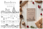Christmas vintage linear vector set, a Graphic by Alisles (Thumbnail 6 of 8)