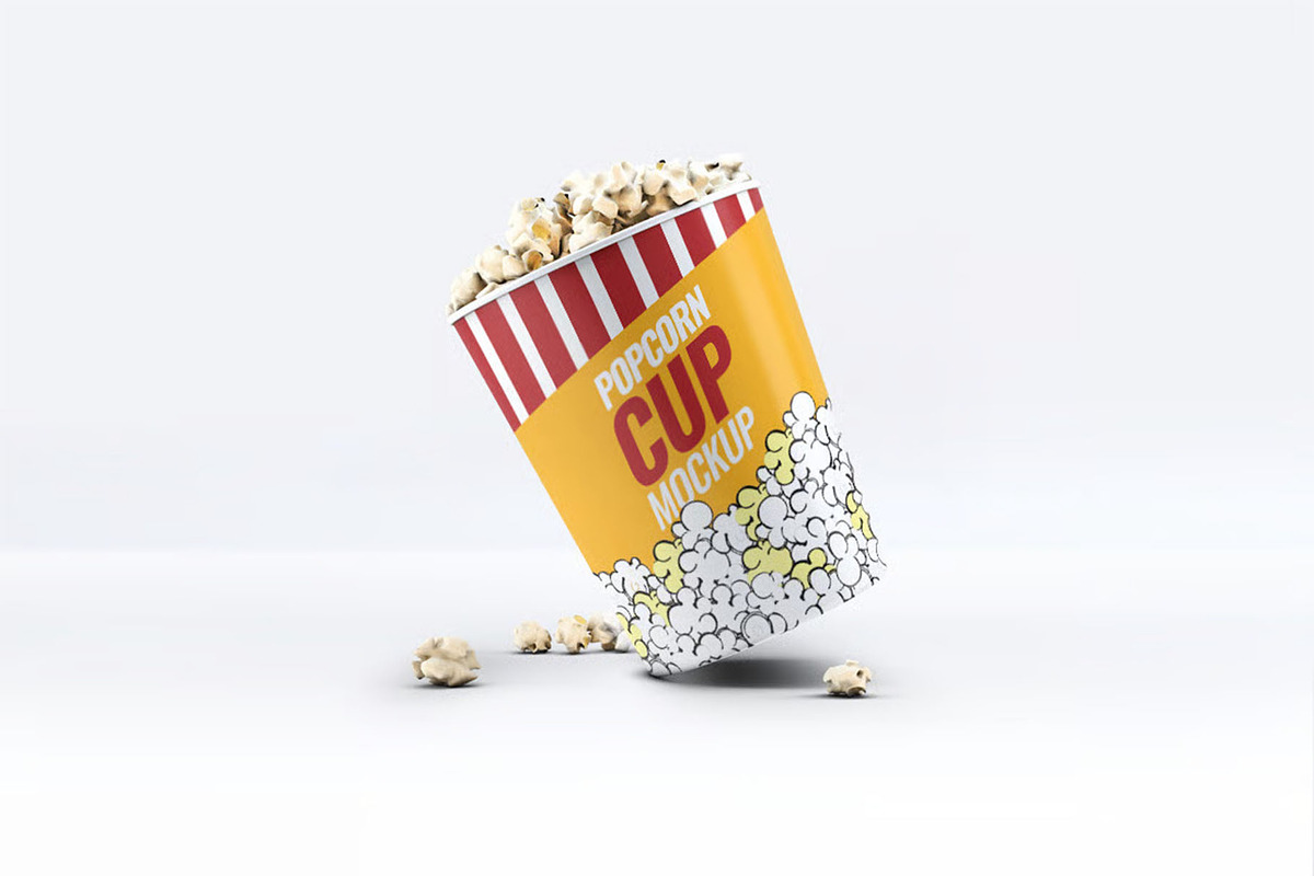 Popcorn Bucket & Cup Mock-Up, a Product Mockup by DesignRushMarket (Photo 6 of 9)