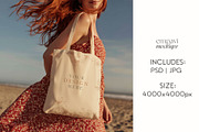 Tote Bag Model Lifestyle Mockup, a Merchandise Mockup by EmpaviMockups (Thumbnail 2 of 2)