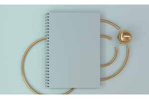 Blank spiral notebook on light, a Business Photo by 3D Graphics Shop
