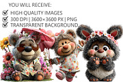 Whimsical Easter Bear Clipart, an Illustration by Pixels.Craft (Thumbnail 2 of 5)