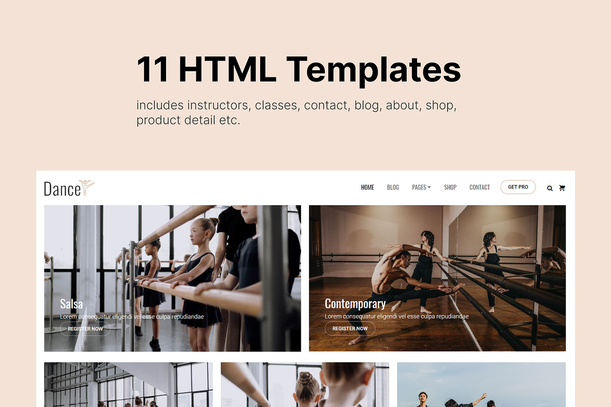 Dance - Dance Studio Web Template, a HTML Template by TemplatesJungle (Photo 4 of 7)