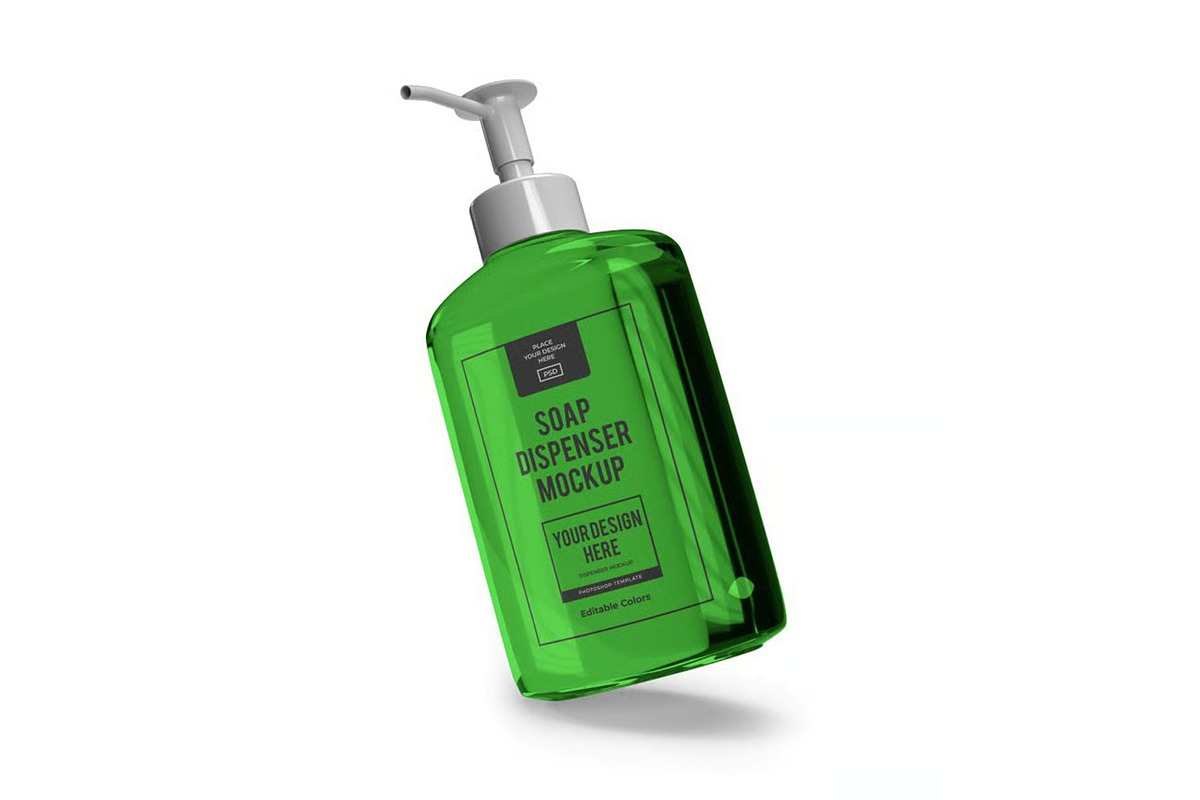Soap Dispenser Mockup Template Set, a Household Mockup by DesignRushMarket (Photo 9 of 11)