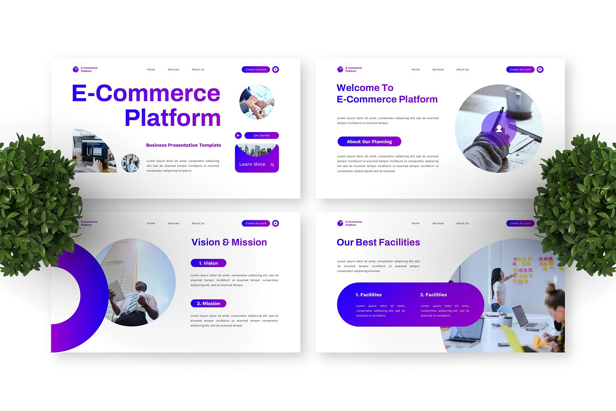 E-Commerce Platform - Business PPT, a Presentation Template by Deepslide Studio (Photo 3 of 4)