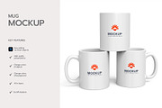 Three Coffee Mugs Stack Mockup, a Product Mockup by graphypix (Thumbnail 2 of 4)