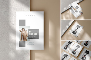 A4 FLYER MOCKUP WITH SHADOW