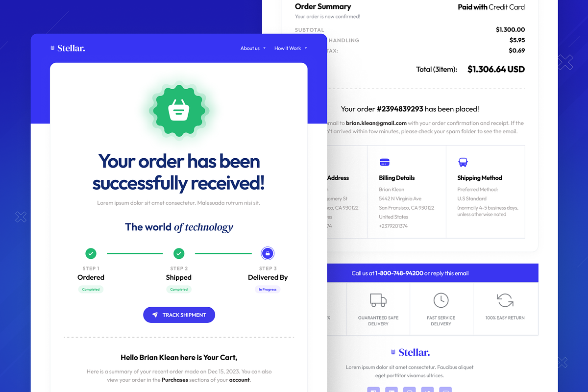 Thanks Order Email Newsletter, an UI Kit Template by SquidPixey (Photo 3 of 6)